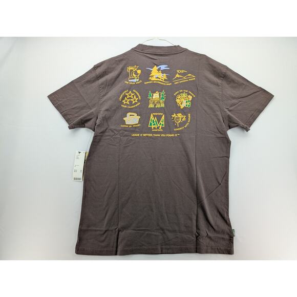 NWT Parks Project X Yogi Bear Leave It Better Pocket Tee in Brown sz Medium - Picture 10 of 10